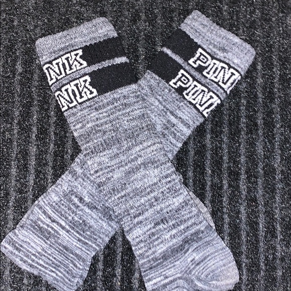 🧦Victoria’s Secret PINK grey socks 🧦